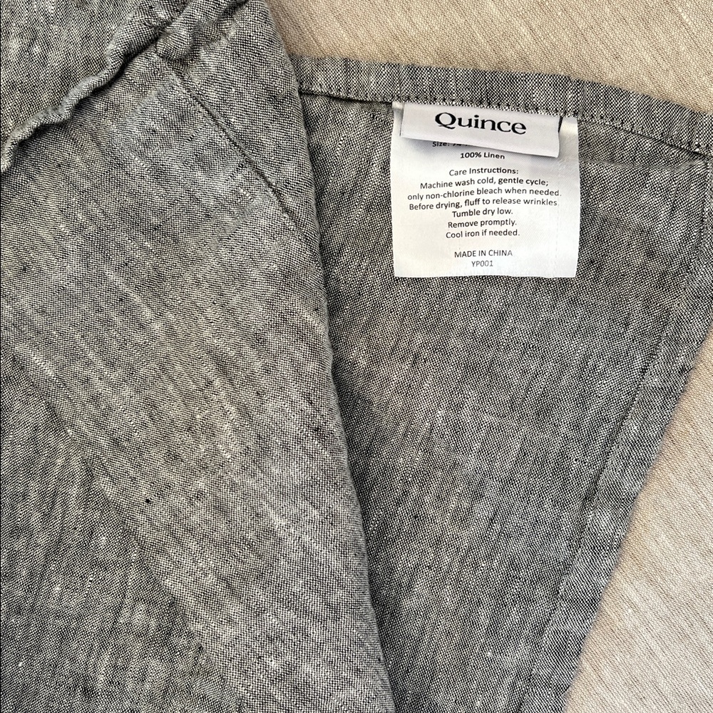 Quince Heather Gray Cotton Sheet Set - Picture 5 of 7